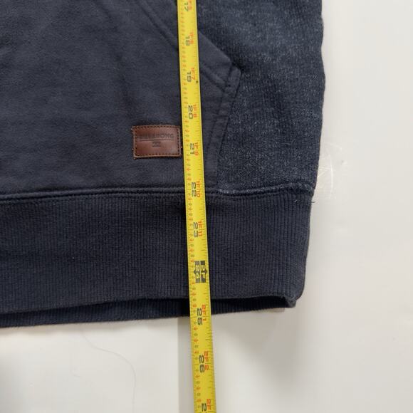 BillaBong Mens Balance Pullover Hoodie Sz Medium Black/Gray Tonal Color block - Picture 6 of 6